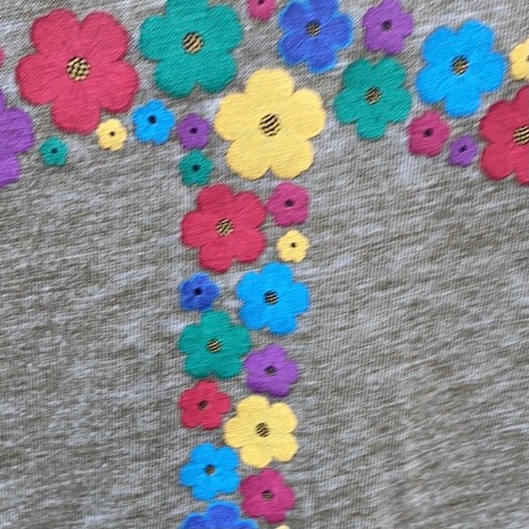 NWT Forever 21 men/unisex medium short sleeve floral peace sign burn out tee - Picture 9 of 9
